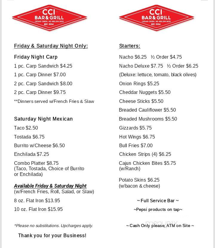 Cedar Creek Inn Bar & Grill - Cedar Creek, NE