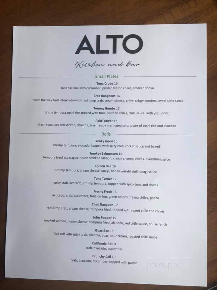 Alto Kitchen + Bar - Fremont, NE